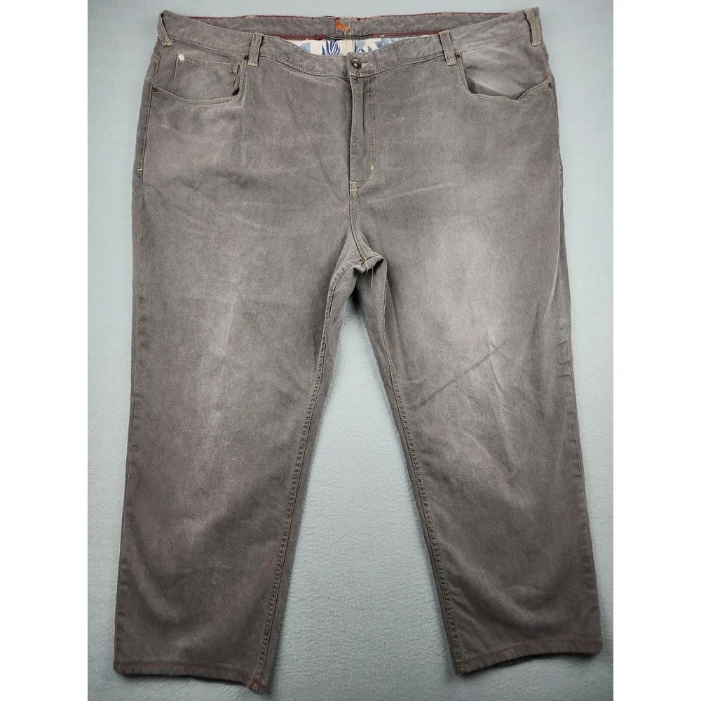 Tommy Bahama Jeans Mens 54x30 (50x27) Charcoal Relaxed Straight Stretch Denim